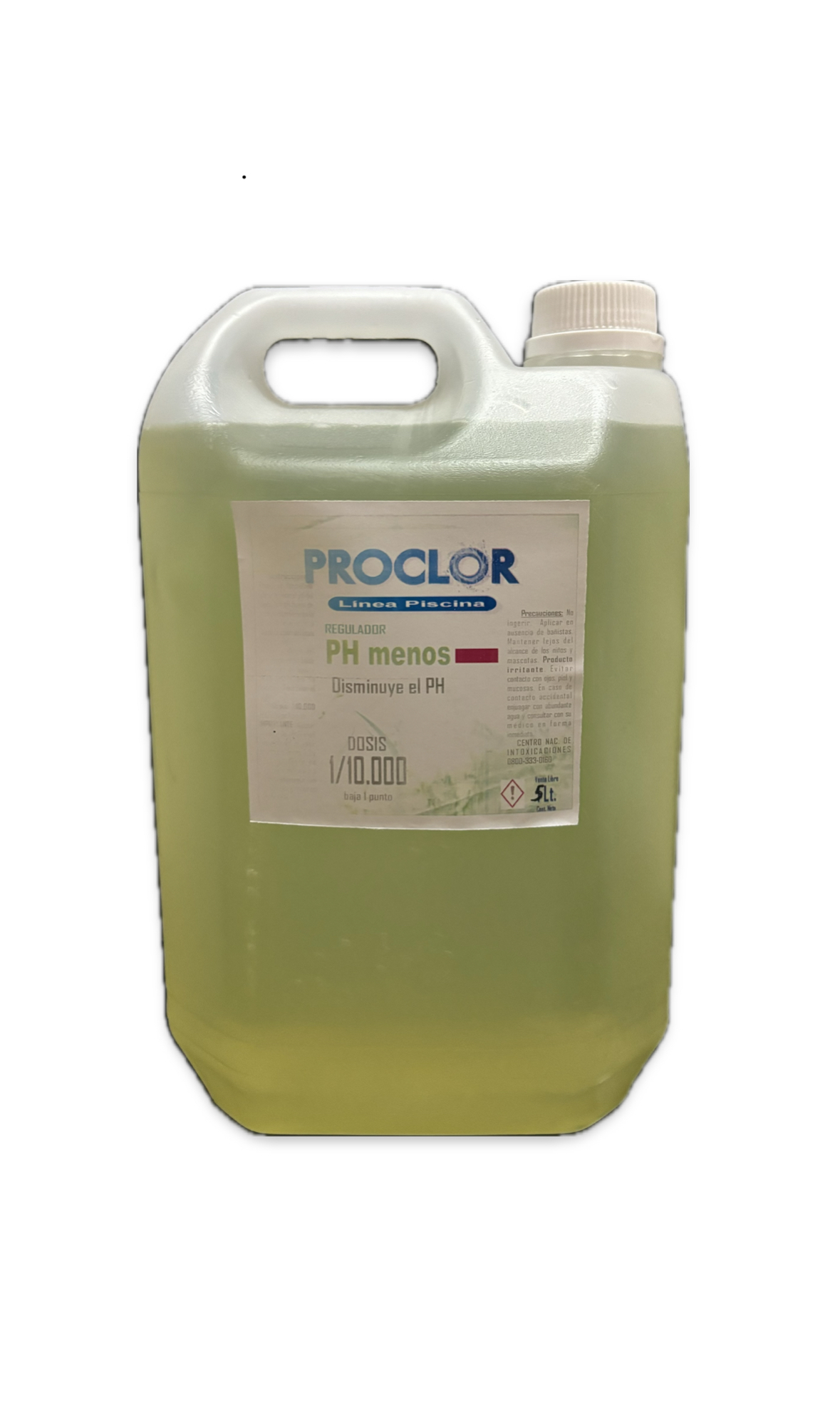 Regulador de PH (reductor) Acido. Bidón X 5 LTS E/i