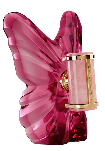 La Bomba Perfume con mariposa rosa