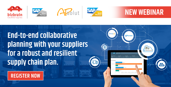 End-to-end collaborative
planning with your suppliers
for a robust and resilient
supply chain plan.