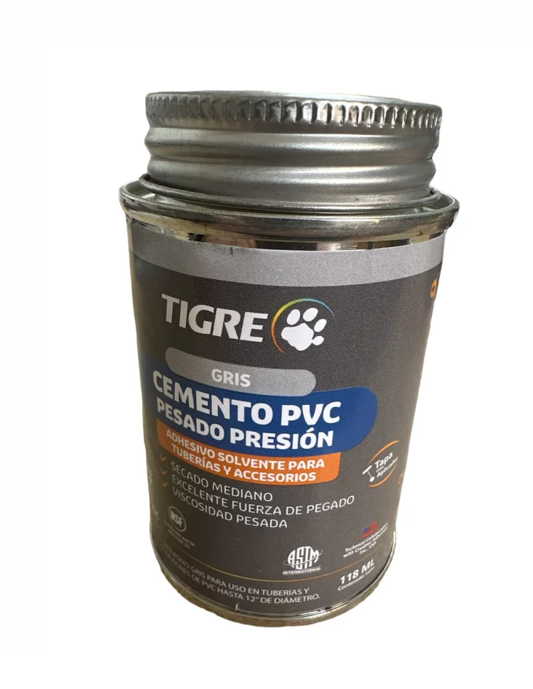 Adhesivo P/ PVC Tigre Gris 118 ML con Pincel