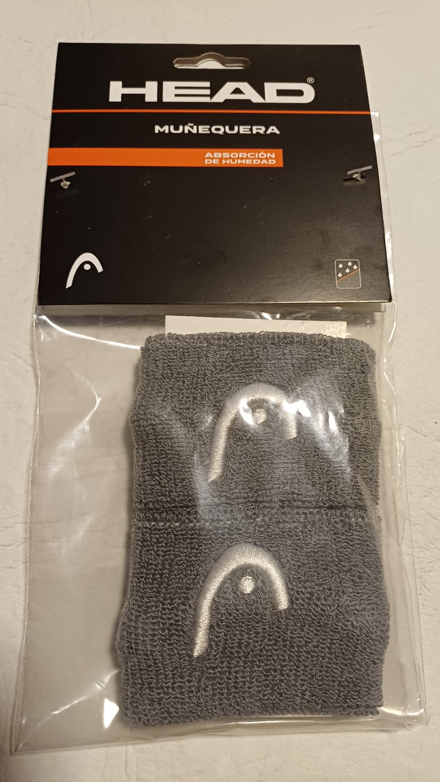 Muñequeras Head Corta x 2 Gris