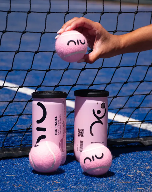 Tubos x 2 Pelotas Niu Padel Pro Rosa